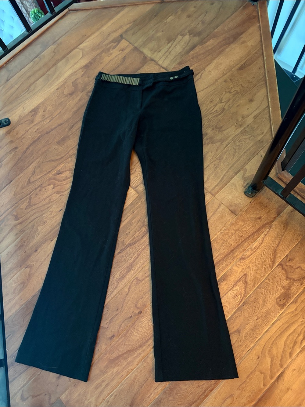 Heart Moon Star Vintage Black Flare Trouser Pants Size 0